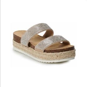 SO sequin espadrille sandals